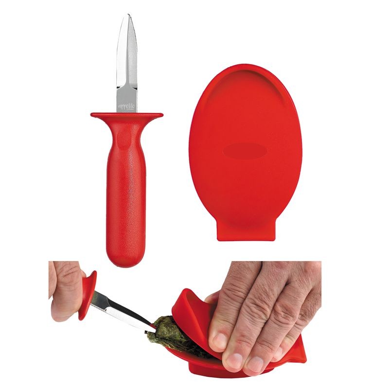 Appetito Oyster Shucking Set - Red