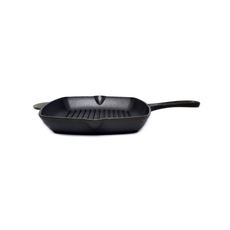 Classica Pre-seasoned Cast Iron Square Grill 26cm