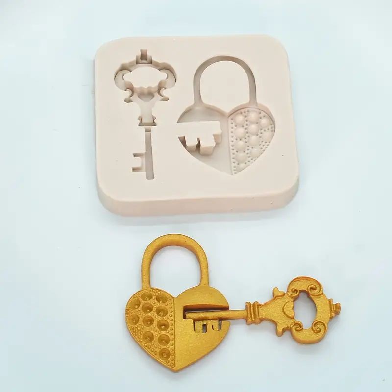 silicone-mould-lock-key-2-cavity