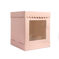 Papyrus & Co Tall Scalloped Cake Box - 10x10x12inch Pink