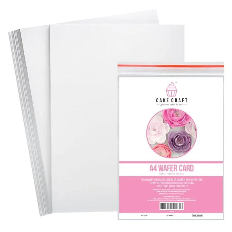 Cake Craft Wafer Paper A4 6pc