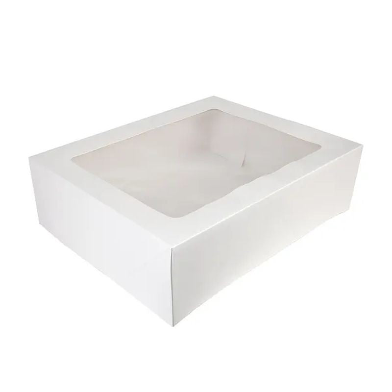 Mondo White Cake Box Rectangle 12x18x6 inch