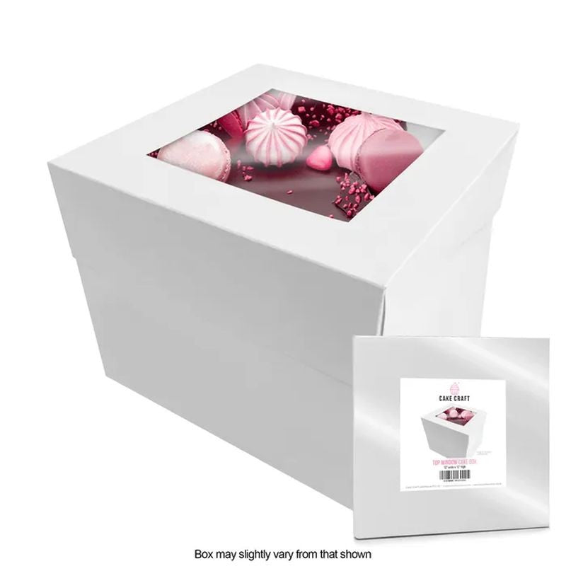 Cake Craft Tall Cake Box Top Window 12x12x12 inch
