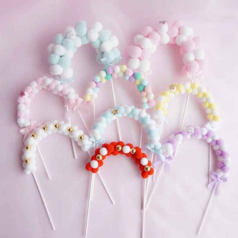 cake-topper-arch-soft-balls-multi-coloured