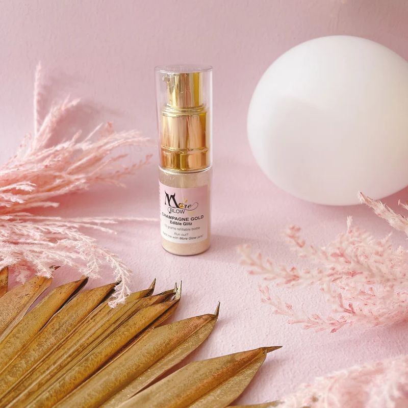 More Blow The Ultimate Glitter Puffer Spray - Champagne Gold
