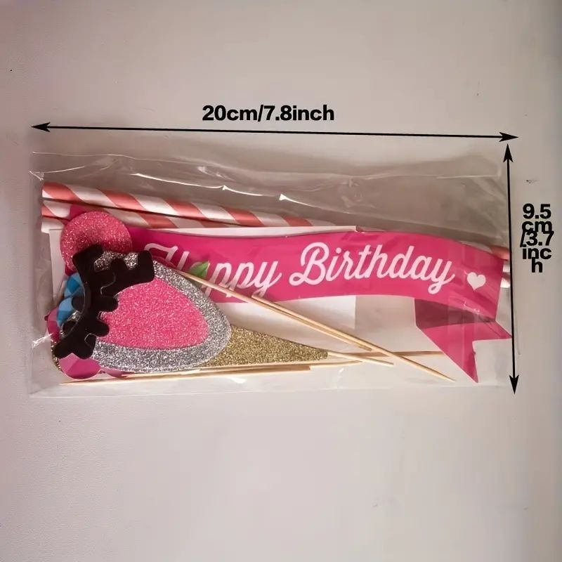 Unicorn Glitter Cake Topper incl banner