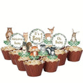 Welcome Baby Woodland Animal Cupcake Toppers 33pcs