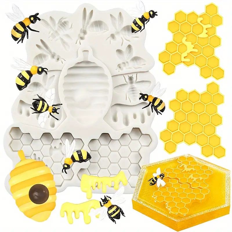 Silicone Mould Bee Themed 12 cavity