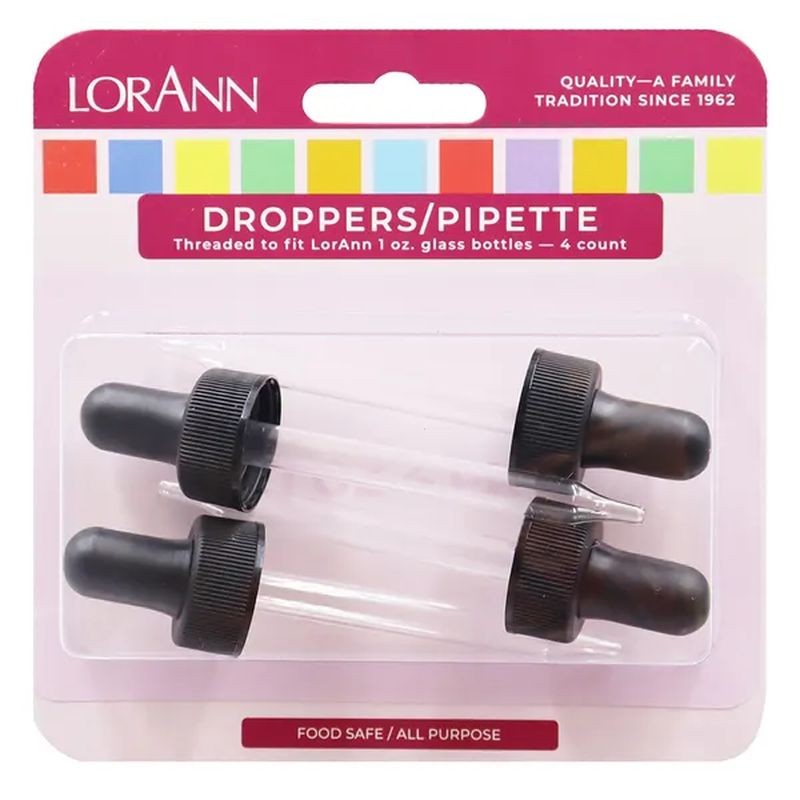 LorAnn Oils Dram Dropper/Pipette 4 Pack