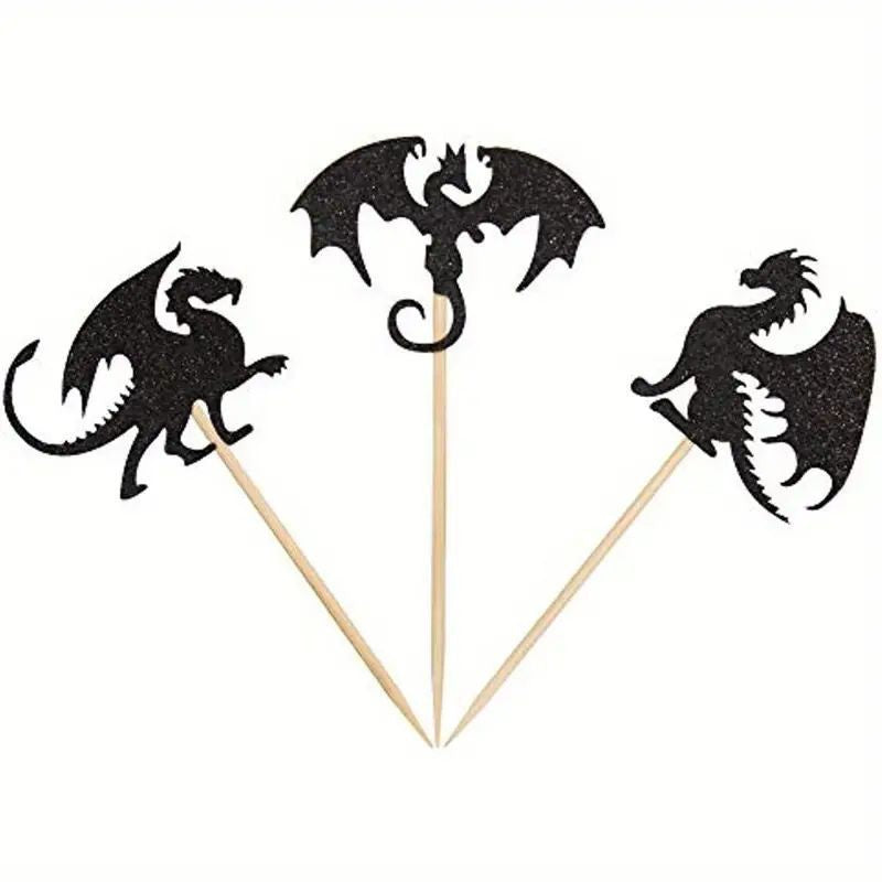 cupcake-toppers-black-glitter-dragon-24pc
