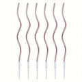 Candles Twisty Spiral Rose Gold 6pc