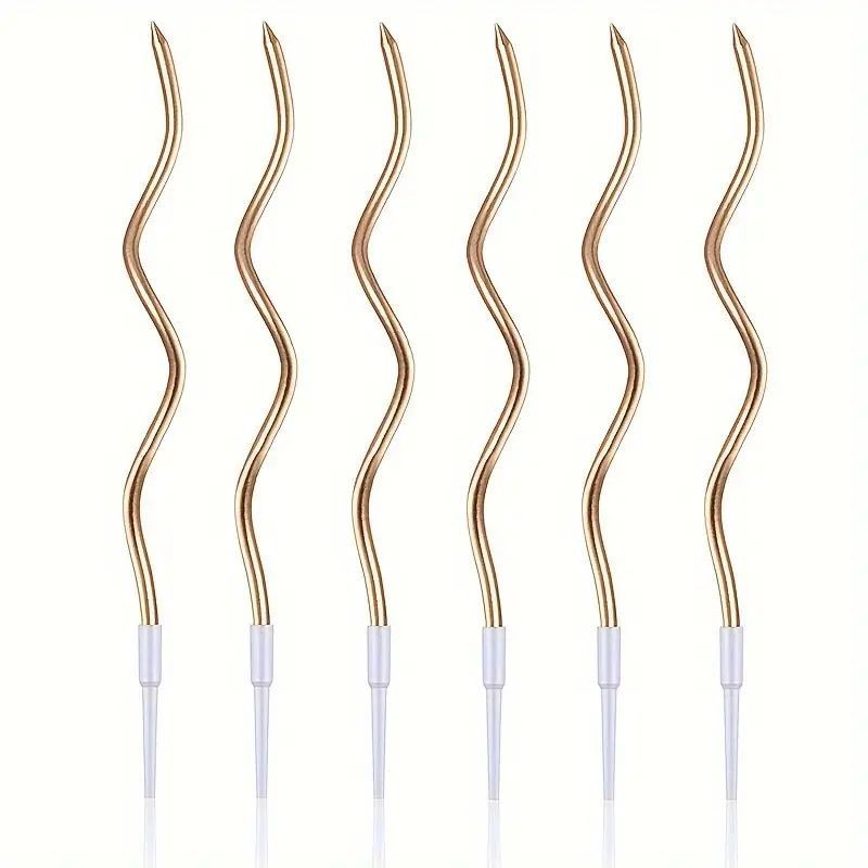 Candles Twisty Spiral Champagne 6pc