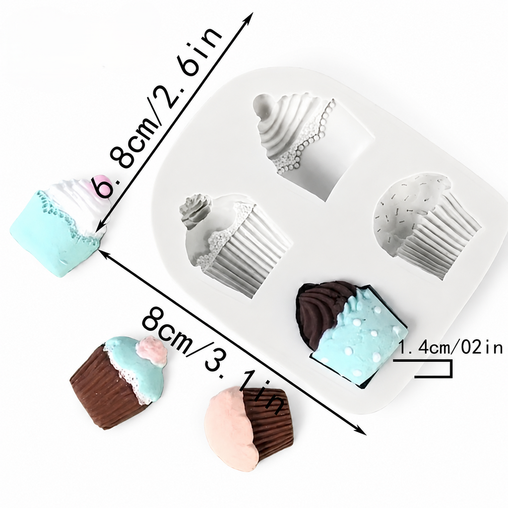 Cupcake Silicone Mould – 4 Cavity
