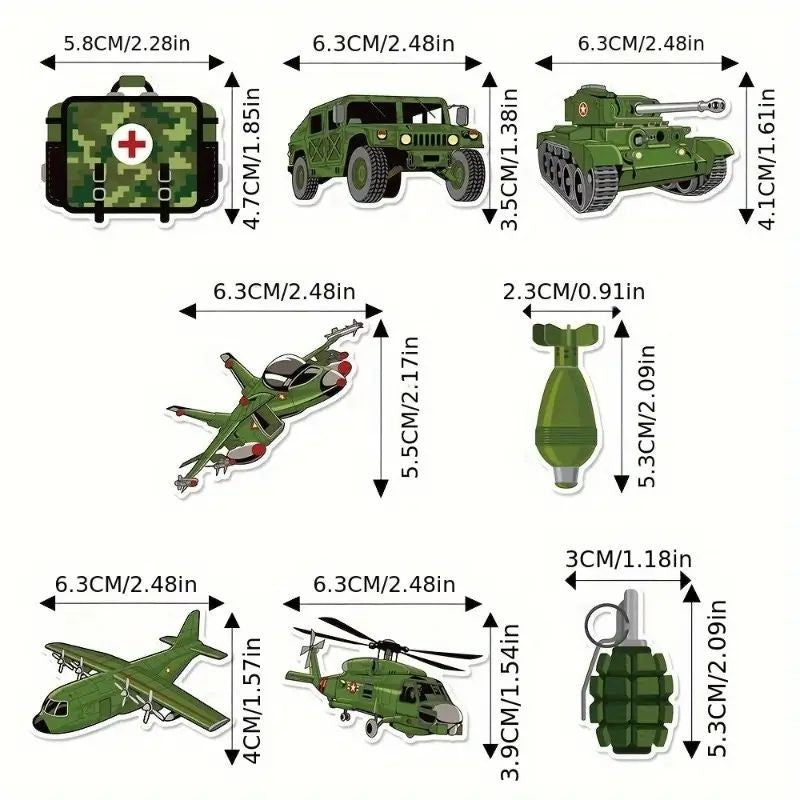 cake-topper-military-themed-16pc