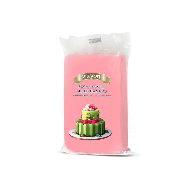 Vizyon Fondant Sugar Paste â€“ Pink 250g