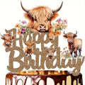 cake-topper-highland-cow-happy-bday-glitter