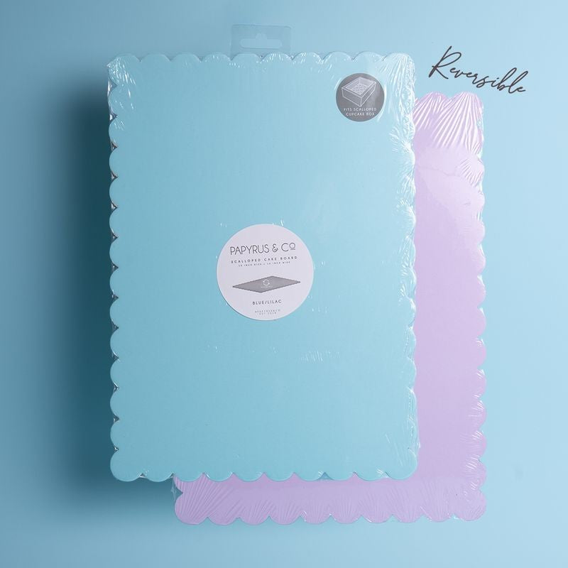 papyrus-rectangle-dual-colour-scalloped-cake-board-blue-lilac-14x10inch