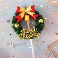 Mini Cake Topper Christmas Wreaths