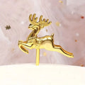 Mini Cake Topper Golden Reindeer