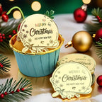 Acrylic Topper Snowflake Merry Christmas Gold