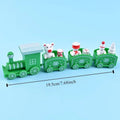 Cake Topper Mini Green Christmas Train