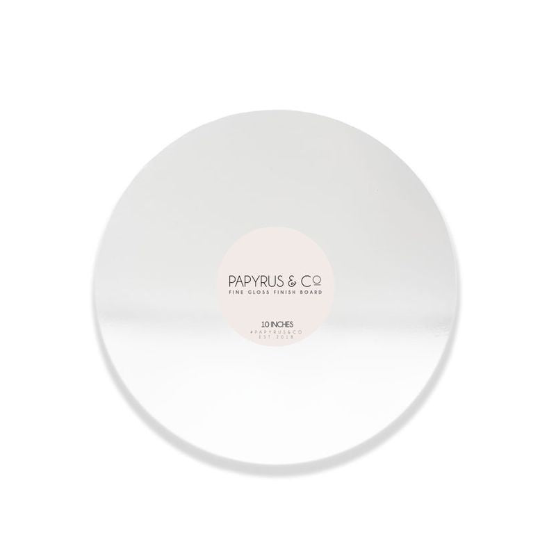 Papyrus Cake Board Round Gloss White 10''