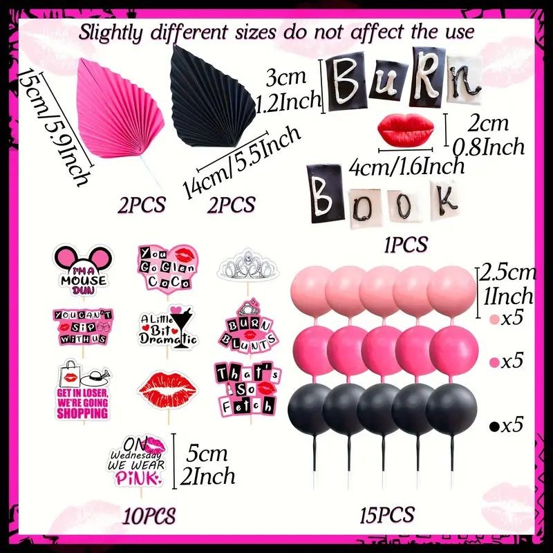 cake-topper-burn-book-pink-black-32pc-set