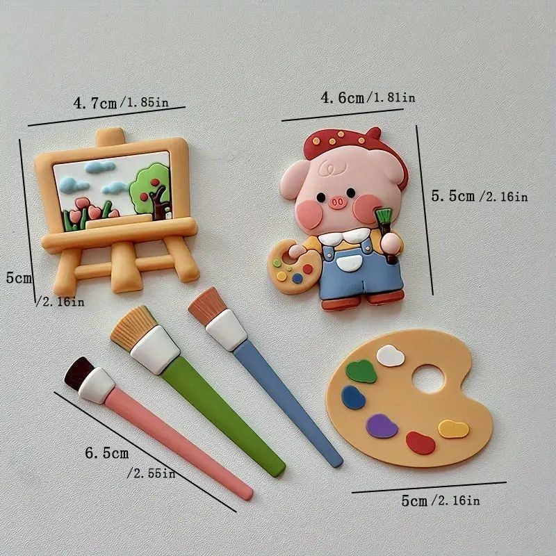 cake-topper-painting-piggy-6pc-set