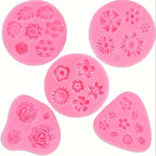 Silicone Mould Floral 5pc Assorted