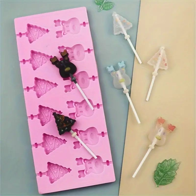 reindeer-tree-lollipop-mould-12-cavity