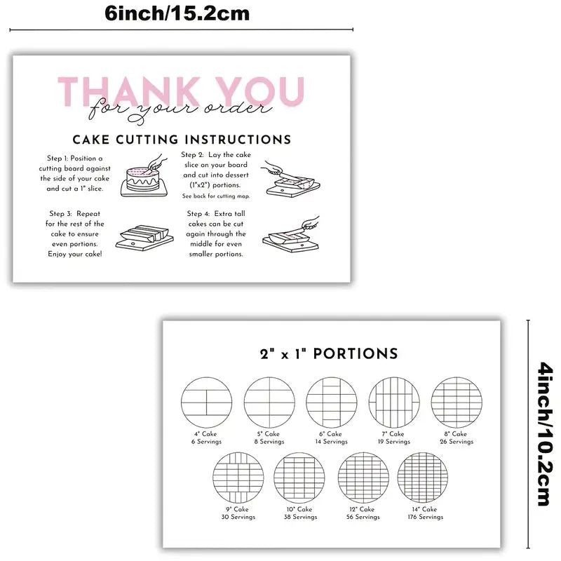 Cake Cutting Cards 30 pack