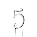 C&C Cake Topper Silver - Number 5 - 7cm