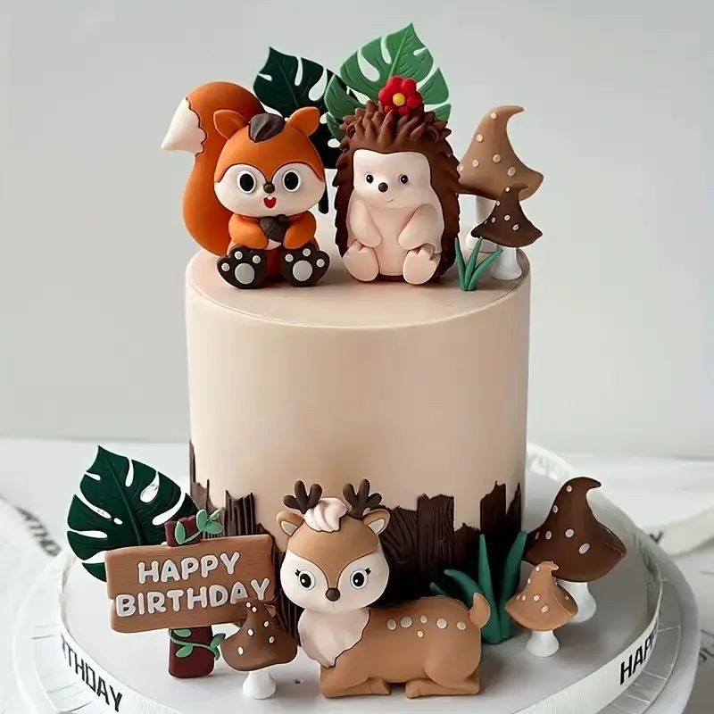 Cake Topper Woodlands - Toadstools 2pc