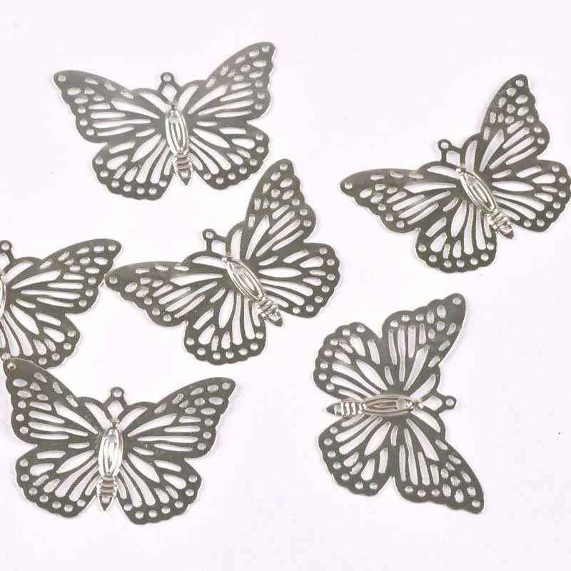 More Decos Sweet Butterflies - Silver Pack of 10