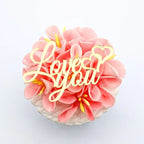 Acrylic Topper Gold Love You 1pc