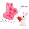 Silicone Mould Rabbit & Flower 1 cavity
