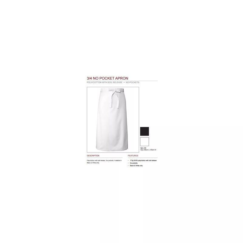 Chef Works Bar Apron 3/4 B3