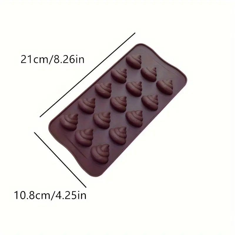 Silicone Mould Poop Emoji with faces 15 cavity