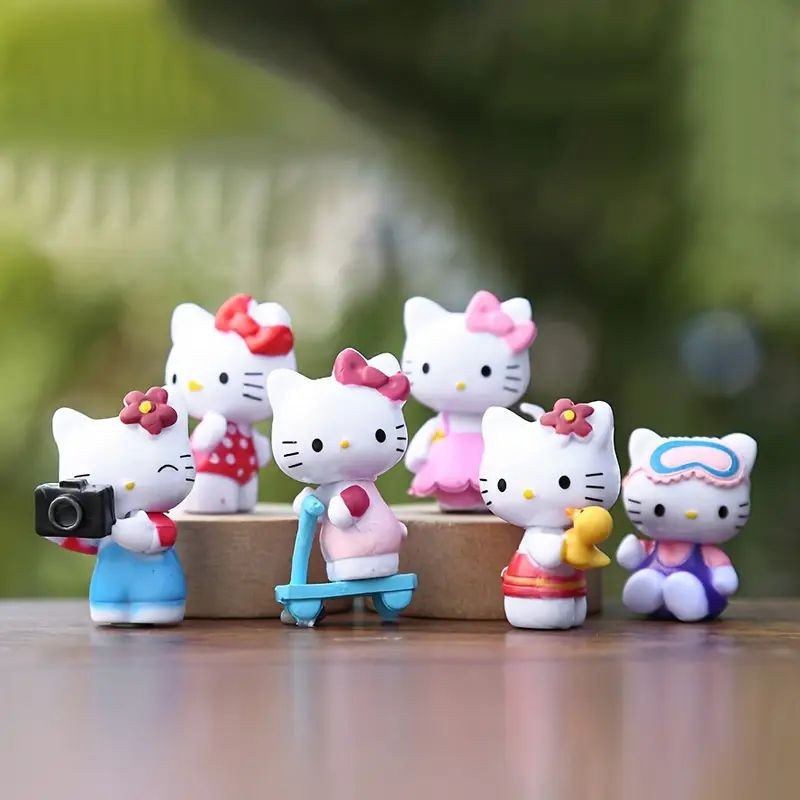 Cake Topper Hello Kitty Sanrio Figures 6pc