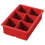 Tovolo King Cube Ice Tray - 2 inch cubes - Apple Red