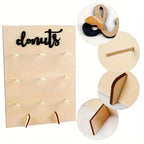 Wooden Donut Stand Rectangle Shape 9 peg