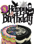 Cake Topper Wednesday Themed Glitter Birthday 1pc