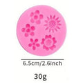 Silicone Mould Assorted Flowers 5 cavity