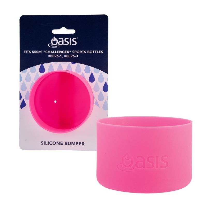 oasis-silicone-bumper-to-fit-challenger-sports-bottle-neon-pink-550ml