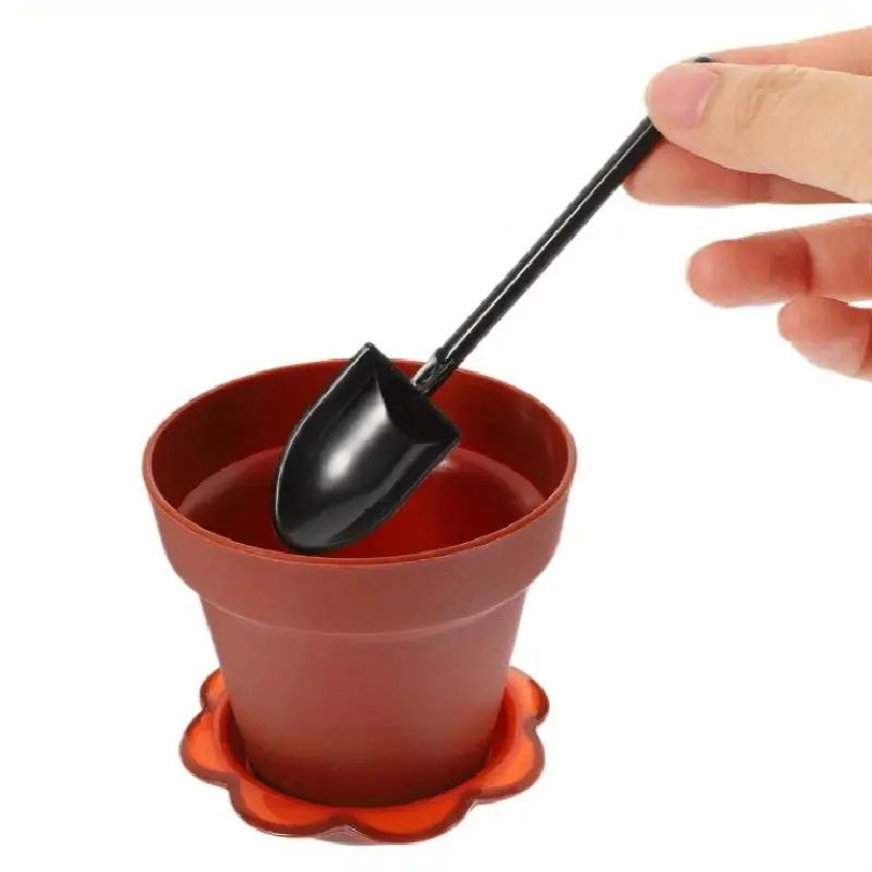 Disposable Cup Plant Pot and Shovel 7.5x10.3cm for cake