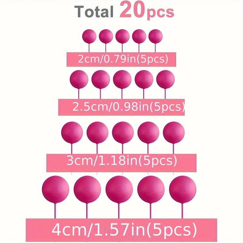 cake-topper-balls-deep-pink-20pc