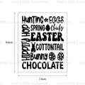 JLL Cookie Cutter & Debosser Stamp - Easter Words