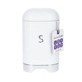 kitchencraft-lovello-retro-sugar-cannister-textured-white-stainless-steel