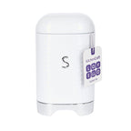 kitchencraft-lovello-retro-sugar-cannister-textured-white-stainless-steel