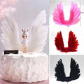 Cake Topper Feather Wings Red 1pc